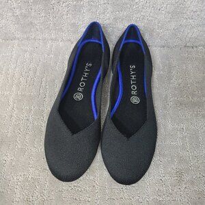 Rothy's The Flat Black Solid Slip On Ballet Shoes Women's Size US 8.5, 9.5, 10